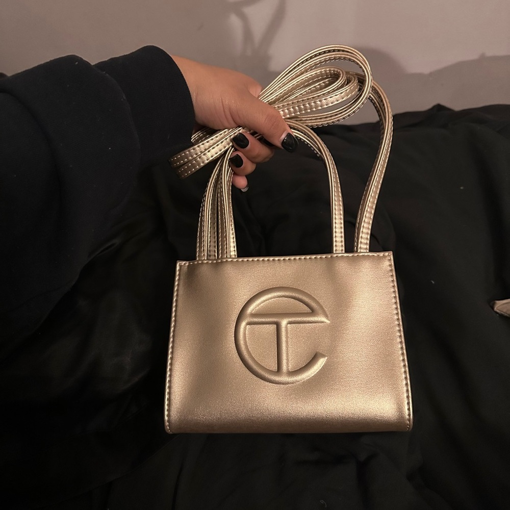 BRAND NEW WITH TAGS SMALL GOLD TELFAR